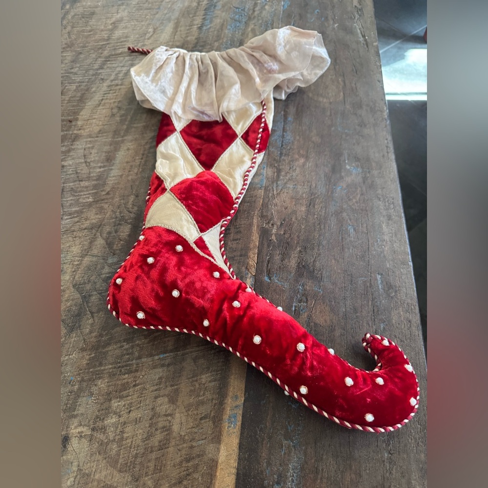 Katherine’s Collection Wayne Kleski Harlequin Jester Christmas Stocking